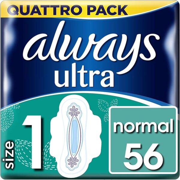 HYGIEN ALWAYS ULTRA SERV. HYG. 56 PC. NORMAL AVEC AILETTES: